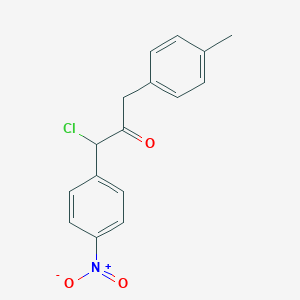 molecular formula C16H14ClNO3 B14379335 1-Chloro-3-(4-methylphenyl)-1-(4-nitrophenyl)propan-2-one CAS No. 90176-77-5