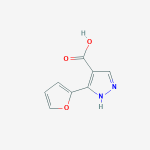 molecular formula C8H6N2O3 B1437934 5-(furan-2-yl)-1H-pyrazole-4-carboxylic acid CAS No. 1152543-82-2