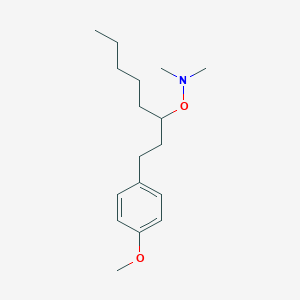 molecular formula C17H29NO2 B14379362 N-{[1-(4-Methoxyphenyl)octan-3-yl]oxy}-N-methylmethanamine CAS No. 88330-51-2