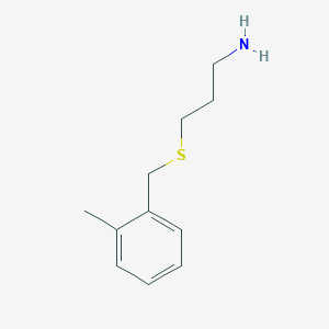 molecular formula C11H17NS B1437938 3-[(2-Methylbenzyl)thio]-1-propanamine CAS No. 1082766-46-8