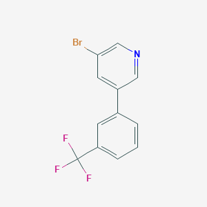 molecular formula C12H7BrF3N B1437939 3-Bromo-5-(3-(trifluoromethyl)phenyl)pyridine CAS No. 675589-94-3