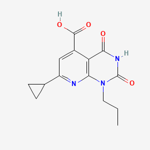 molecular formula C14H15N3O4 B1437940 7-cyclopropyl-2,4-dioxo-1-propyl-1H,2H,3H,4H-pyrido[2,3-d]pyrimidine-5-carboxylic acid CAS No. 1000932-48-8