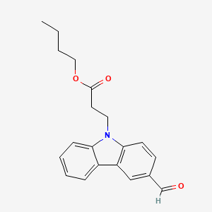 molecular formula C20H21NO3 B14379419 Butyl 3-(3-formyl-9H-carbazol-9-yl)propanoate CAS No. 88107-80-6