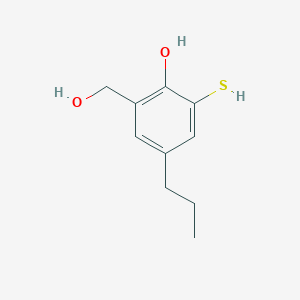 molecular formula C10H14O2S B14379440 2-(Hydroxymethyl)-4-propyl-6-sulfanylphenol CAS No. 88661-20-5
