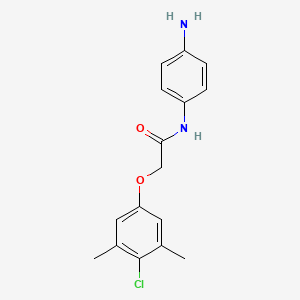 molecular formula C16H17ClN2O2 B1437951 N-(4-Aminophenyl)-2-(4-chloro-3,5-dimethylphenoxy)acetamide CAS No. 1020722-25-1
