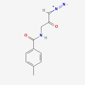 molecular formula C11H11N3O2 B14379527 1-Diazonio-3-(4-methylbenzamido)prop-1-en-2-olate CAS No. 88473-78-3