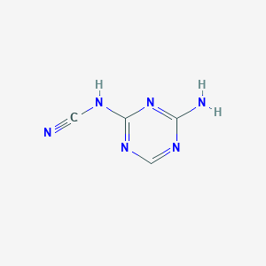 molecular formula C4H4N6 B14379616 (4-Amino-1,3,5-triazin-2-yl)cyanamide CAS No. 88067-36-1