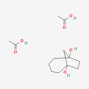 molecular formula C13H24O6 B14379639 Acetic acid;bicyclo[4.2.1]nonane-1,6-diol CAS No. 89398-45-8