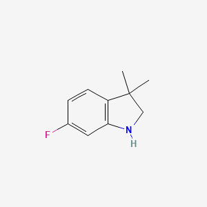 molecular formula C10H12FN B1437966 6-Fluoro-3,3-dimethylindoline CAS No. 930790-62-8