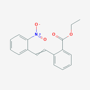 molecular formula C17H15NO4 B14379680 Ethyl 2-[2-(2-nitrophenyl)ethenyl]benzoate CAS No. 90011-52-2