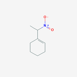 molecular formula C8H13NO2 B14379698 Cyclohexene, 1-(1-nitroethyl)- CAS No. 90087-64-2