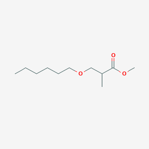 molecular formula C11H22O3 B14379756 Methyl 3-(hexyloxy)-2-methylpropanoate CAS No. 90177-65-4