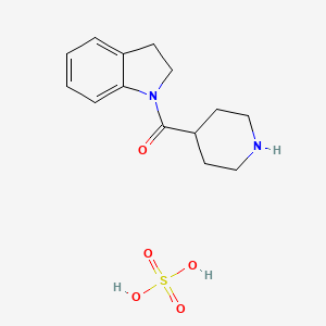 molecular formula C14H20N2O5S B1437978 1-(Piperidin-4-ylcarbonyl)indoline, sulfate CAS No. 1185297-96-4