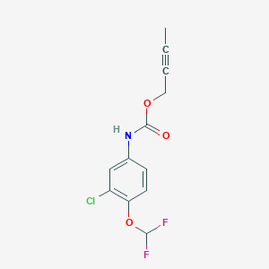 molecular formula C12H10ClF2NO3 B14379797 But-2-yn-1-yl [3-chloro-4-(difluoromethoxy)phenyl]carbamate CAS No. 88714-98-1