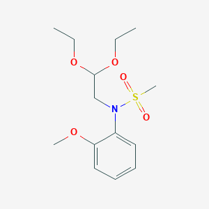 molecular formula C14H23NO5S B14379823 N-(2,2-Diethoxyethyl)-N-(2-methoxyphenyl)methanesulfonamide CAS No. 88131-53-7