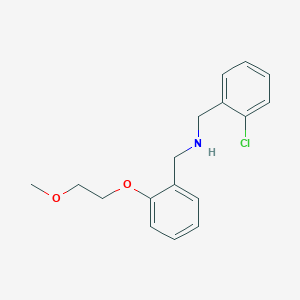 molecular formula C17H20ClNO2 B1437983 (2-氯苯基)-N-[2-(2-甲氧基乙氧基)苄基]-甲胺 CAS No. 1040684-89-6