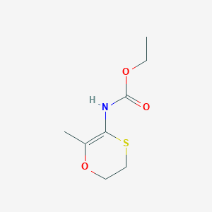 molecular formula C8H13NO3S B14379853 Ethyl (2-methyl-5,6-dihydro-1,4-oxathiin-3-yl)carbamate CAS No. 88258-67-7