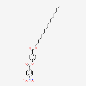 molecular formula C30H41NO6 B14379859 4-[(Hexadecyloxy)carbonyl]phenyl 4-nitrobenzoate CAS No. 89882-74-6