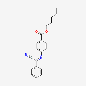 molecular formula C20H20N2O2 B14379873 Pentyl 4-{(Z)-[cyano(phenyl)methylidene]amino}benzoate CAS No. 88486-17-3