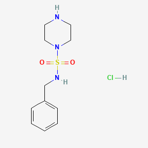 molecular formula C11H18ClN3O2S B1437990 N-benzylpiperazine-1-sulfonamide hydrochloride CAS No. 1171172-87-4