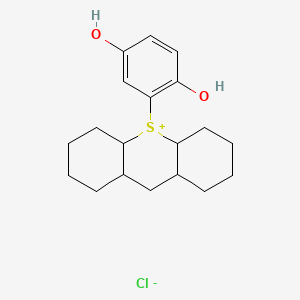 molecular formula C19H27ClO2S B14379908 10-(2,5-Dihydroxyphenyl)dodecahydro-1H-thioxanthen-10-ium chloride CAS No. 89706-20-7