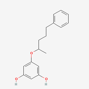 molecular formula C17H20O3 B14379915 5-[(5-Phenylpentan-2-yl)oxy]benzene-1,3-diol CAS No. 88463-95-0