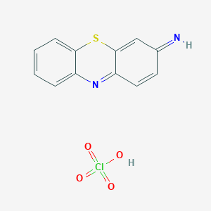 molecular formula C12H9ClN2O4S B14379917 Perchloric acid;phenothiazin-3-imine CAS No. 89804-43-3