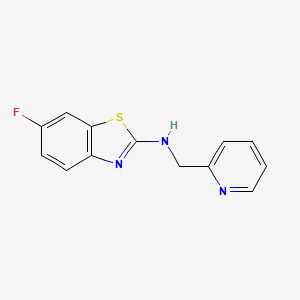 molecular formula C13H10FN3S B1437993 6-fluoro-N-(pyridin-2-ylmethyl)-1,3-benzothiazol-2-amine CAS No. 941867-04-5