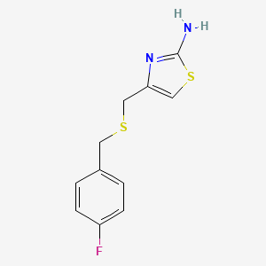 B1437995 4-{[(4-Fluorobenzyl)thio]methyl}-1,3-thiazol-2-amine CAS No. 1019117-30-6