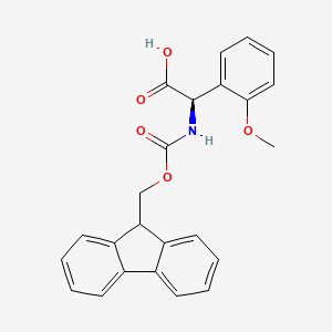B1437996 (R)-2-((((9H-Fluoren-9-yl)methoxy)carbonyl)amino)-2-(2-methoxyphenyl)acetic acid CAS No. 1217838-25-9