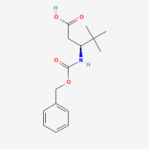 molecular formula C15H21NO4 B1438001 (S)-3-(((Benzyloxy)carbonyl)amino)-4,4-dimethylpentanoic acid CAS No. 1159138-98-3