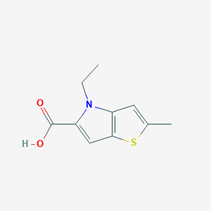 molecular formula C10H11NO2S B1438005 4-Ethyl-2-methyl-4H-thieno[3,2-b]pyrrole-5-carboxylic acid CAS No. 1051362-36-7