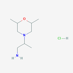 2-(2,6-Dimethylmorpholin-4-yl)propan-1-amine hydrochloride