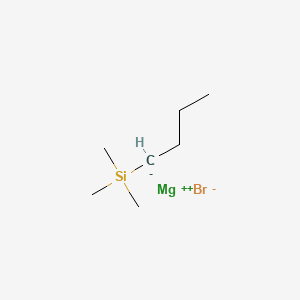 molecular formula C7H17BrMgSi B14380121 magnesium;butyl(trimethyl)silane;bromide CAS No. 89836-42-0