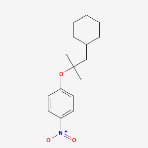 molecular formula C16H23NO3 B14380285 1-[(1-Cyclohexyl-2-methylpropan-2-yl)oxy]-4-nitrobenzene CAS No. 87991-65-9