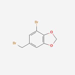 molecular formula C8H6Br2O2 B1438029 4-bromo-6-(bromomethyl)-2H-1,3-benzodioxole CAS No. 859968-65-3