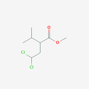 molecular formula C8H14Cl2O2 B14380306 Methyl 4,4-dichloro-2-(propan-2-yl)butanoate CAS No. 88496-59-7