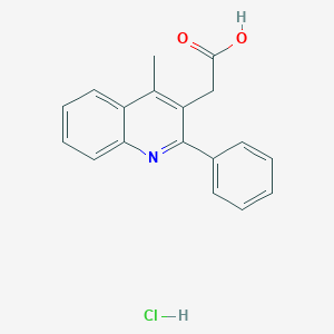 molecular formula C18H16ClNO2 B1438033 2-(4-Methyl-2-phenylquinolin-3-yl)acetic acid hydrochloride CAS No. 1170229-53-4