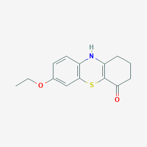 molecular formula C14H15NO2S B14380365 7-Ethoxy-2,3-dihydro-1H-phenothiazin-4(10H)-one CAS No. 90052-58-7