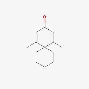 molecular formula C13H18O B14380401 Spiro[5.5]undeca-1,4-dien-3-one, 1,5-dimethyl- CAS No. 88245-94-7