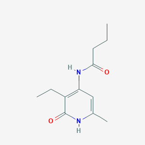 molecular formula C12H18N2O2 B14380403 N-(3-Ethyl-6-methyl-2-oxo-1,2-dihydropyridin-4-yl)butanamide CAS No. 88061-29-4
