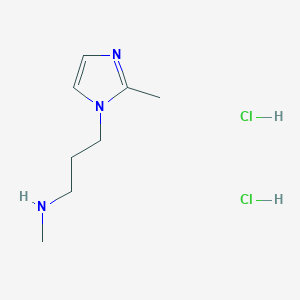 molecular formula C8H17Cl2N3 B1438042 N-Methyl-3-(2-methyl-1H-imidazol-1-YL)-propan-1-amine dihydrochloride CAS No. 1059626-18-4