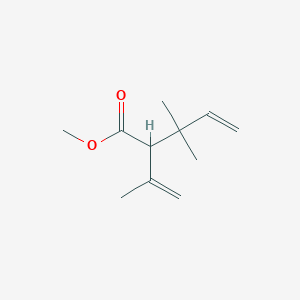 molecular formula C11H18O2 B14380436 Methyl 3,3-dimethyl-2-(prop-1-en-2-yl)pent-4-enoate CAS No. 88226-96-4