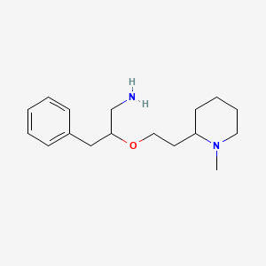 molecular formula C17H28N2O B1438048 2-[2-(1-Methyl-2-piperidinyl)ethoxy]-3-phenylpropylamine CAS No. 883531-30-4