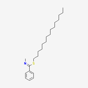 molecular formula C23H39NS B14380507 Pentadecyl N-methylbenzenecarboximidothioate CAS No. 89861-49-4