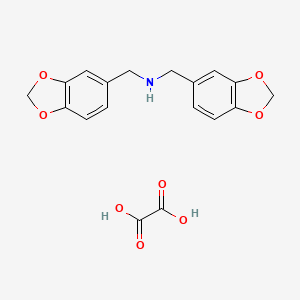 molecular formula C18H17NO8 B1438055 双苯并[1,3]二氧杂环-5-基甲基胺草酸酯 CAS No. 1185292-98-1