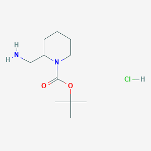 molecular formula C11H23ClN2O2 B1438057 tert-Butyl 2-(aminomethyl)piperidine-1-carboxylate hydrochloride CAS No. 1159823-04-7