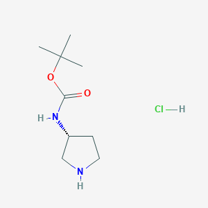 molecular formula C9H19ClN2O2 B1438058 (R)-3-(Boc-amino)pyrrolidine hydrochloride CAS No. 1416450-63-9