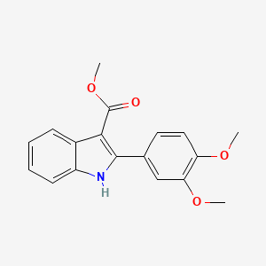 molecular formula C18H17NO4 B14380620 Methyl 2-(3,4-dimethoxyphenyl)-1H-indole-3-carboxylate CAS No. 88344-57-4