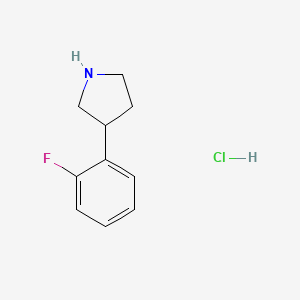 molecular formula C10H13ClFN B1438065 3-(2-Fluorophenyl)pyrrolidine hydrochloride CAS No. 943843-62-7